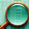 Magnifying glass over a blueprint, symbolizing detailed project qualification.