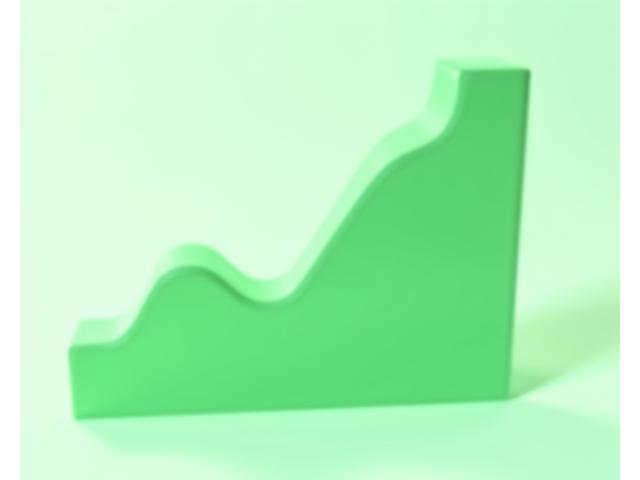 Financial graph showing a sharp decline in potential loss due to avoided downtime, with a rising green line indicating continuous operation.
