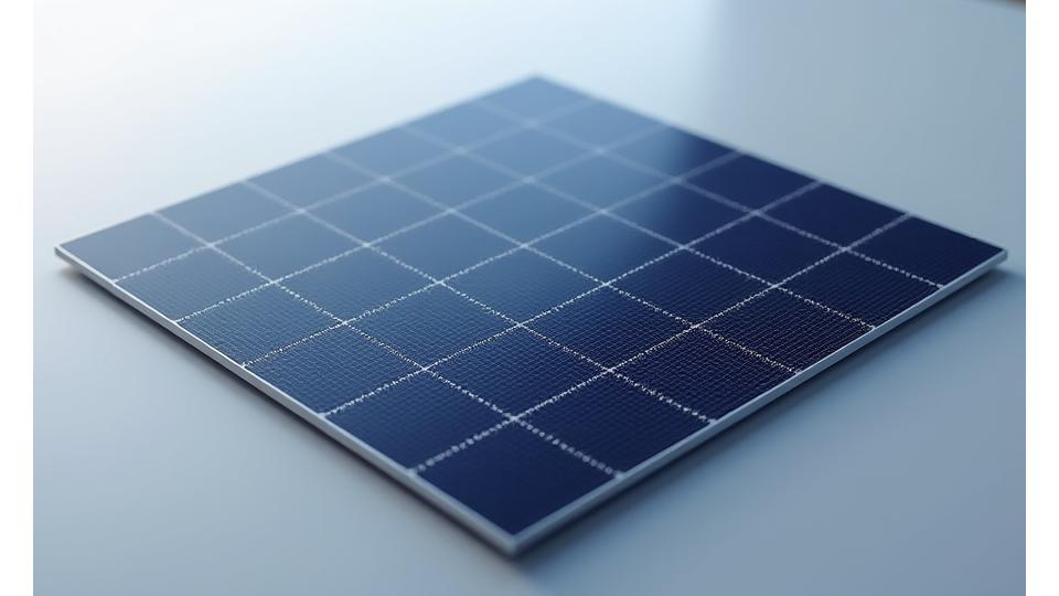 Titan 450 Series monocrystalline solar module with detailed cell structure visible